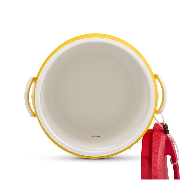 Igloo 10 Gallon Industrial Beverage Cooler, Yellow/Red/White