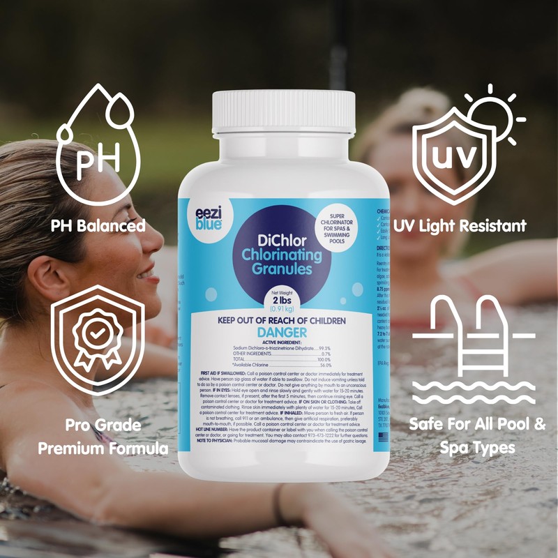 Dichlor Chlorinating Granules - Pool Chlorine Granules for Swimming Pool,