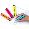 Eziglide Vibrant Blue Highlighter, Pack of 10, Bold Blue Highlighters,