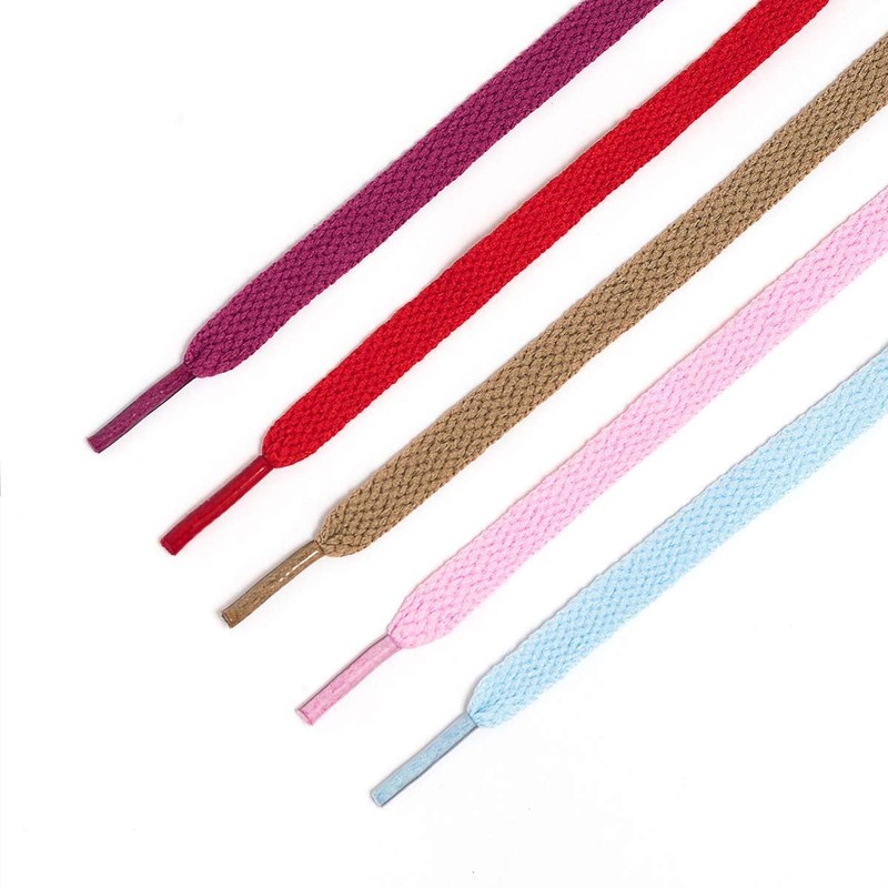 Stepace [2 Pairs Flat Shoe Laces for Sneakers 5/16" Width