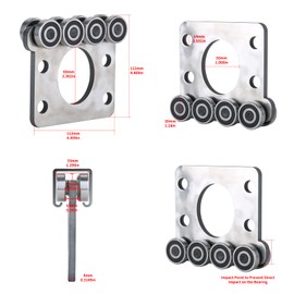 Fuperoo 8Wheel Trolley Assembly Rollers.Bearing Trolley Assembly.The top of The Trolley has Room for Set Screws, Allowing The use of a 1-5/8" high Strut Channel