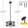 Heircido Industrial Black Semi Flush Mount Ceiling Light,Farmhouse Kitchen Lighting,