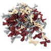 150PCS Mini Buffalo Plaid Burlap Bows, Red Black White Checkered