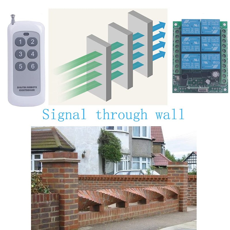 433mhz 12V 24V DC 6 Channel Wireless Remote Control Relay