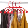Royale Linens 20 Pack Red Plastic Hangers for Clothes -