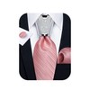 DiBanGu Blush Pink Tie Stripe Ties for Men Jacquard Woven