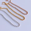 18k anklet 3mm ball chain rose gold (yellow gold) /