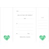 Pack of 10 Green Wedding Invitations with ribbon and envelopes-
