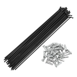 Motoforti Universal Bicycle Spokes Bike Wheel Spokes 14G 183mm Length Carbon Steel Black 1 Set