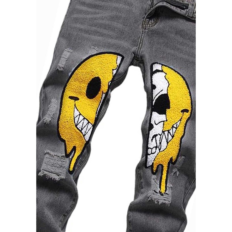 Boy's Skinny Fit Ripped Destroyed Distressed Fashion Kids Denim Jeans