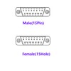YIOVVOM DB15 Female Adapter 15-Pin Port to Terminal Connector with
