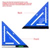 Beslands 7 inch Rafter Square with Level, Aluminum Metal Triangle