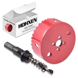 HOHXEN Hole Saw 120mm, M42 HSS Bi-Metal Hole Opener Cutter Tool with Positioning Drill Bit for Cutting Mild Steel, Stainless Steel, Cast Iron, Brass, Aluminium, Wood, PVC, Plasterboard, Density Board