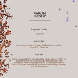 VARON DANDY Men's Cologne - Woody & Spicy Aroma, Invigorating Fresh Scent, 16 Fl Oz