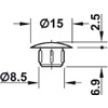 Gedotec Screw Covers White Blanking Plugs Round Screw Caps for