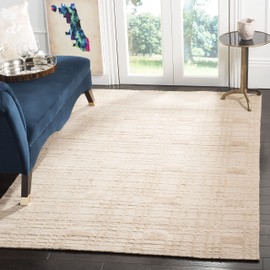 SAFAVIEH Tibetan Collection 3' x 5' Sand TB120A Hand-Knotted Modern Premium Wool Area Rug