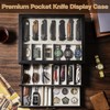 Emfogo Pocket Knife Display Case for Collection of 30-36 Folding