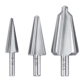 kwb HSS Sheet Metal Peeling Drill Bit Set, 3-Piece for Stainless Steel, Taper Drill Bit Continuously for High-Alloy Steels