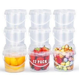 ASEVAT 12-Pack 25 oz, Plastic Storage Containers With Handle Kitchen, Leak Proof Food Storage Containers, Microwave Safe Bowls With Lids, Freezer Safe Containers, Slime, Soup, Stackable