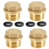 Blanking plugs, 1 inch, 4 pieces, male thread sealing plugs,