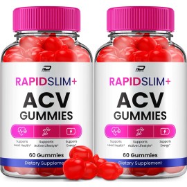 Rapid Slim (2 Pack) Rapid Slim ACV Gummies Supplement – RapidSlim+ ACV Gummy Natural Blend