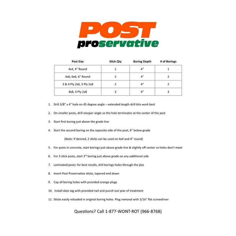 Post Proservative, Fence Repair Kit to Re-Treat existing posts, 24