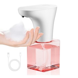 Automatic Soap Dispenser, Auto Foaming Touchless Hand Soap Dispenser for Kids, IPX6 Waterproof Cute Foam Sanitizer Dispenser for Bathroom Countertop, 8.7oz/250ML (Battery Type)