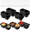 Teenyyou 20 Sets Reusable Snack Containers with Lids & Spoons