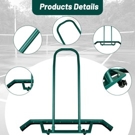 AIWFL Aluminium Alloy Sport Tennis Court Squeegee with Wheels, Tennis Court Rain Shuttle with Additional 2 EVA Foam Blade, Professional Squeegees Floor Water Remover Squeegee Broom, Green