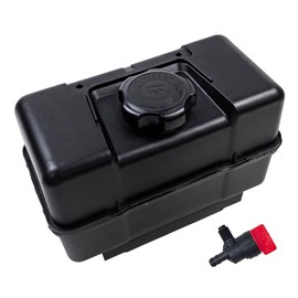 691993 Fuel Tank w/ Shut Off Valve & Fuel Cap 4 Quart | Fit for Briggs & Stratton Lawnmower Remote Mounting, Lawn Garden Equipment Engines, Snow Blower, Tiller, Log Splitter | OE# 691993 493337 490572