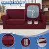 JIVINER 3 Pieces Couch Covers for 2 Cushion Couch Stretch