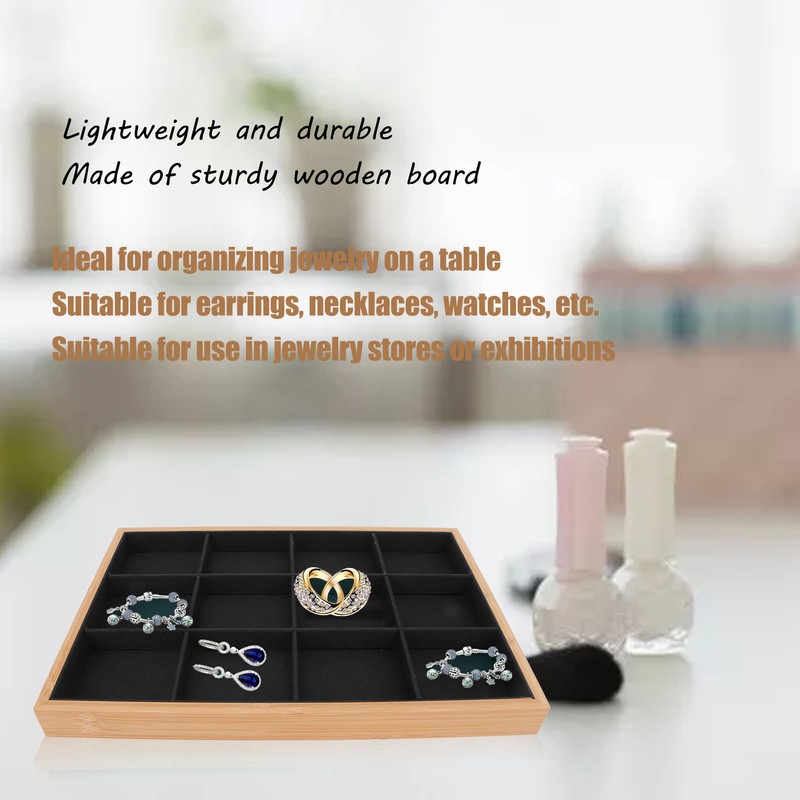 12 Grid Jewelry Tray Soft Elegant Appearance Strong Light Weight
