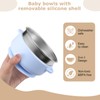 Wesketch 2 Pack Stainless Steel Baby Bowls with Removable Non-Slip