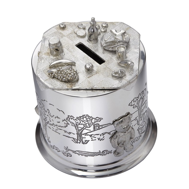 Wentworth Pewter - Teddy Bears Picnic Pewter Money Box, Baby