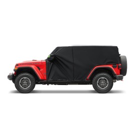 SaSupfe Cab Cover for Jeep Wrangler 4-Door 2007-2024 | Premium Waterproof Cover with 8 Gust Hooks UV Protection, All-Weather Shield Compatible with JK JL Unlimited Models