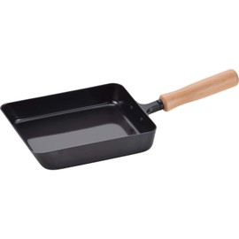 Wahei Freiz CS-013 Chitose Iron Egg Grill, Made in Japan, 5.5 x 7.1 inches (14 x 18 cm), Wood Pattern, Induction Compatible, Made in Japan
