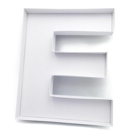 WENPACK 15" Fillable Cardboard Letter Charcuterie Tray Paper Mache Sweet Cupcake Birthday Box (E)