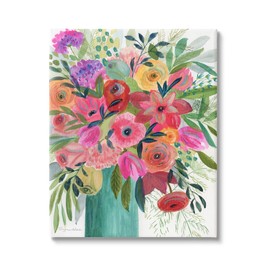 Stupell Industries Bold Red & Pink Mixed Bouquet Canvas Wall Art, Design by Suzanne Allard