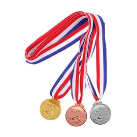 Kisangel Pack of 3 Swimming Medals Gold Medal Metal Medal Swimming Competition Medals Bronze Medals for Swimming School Sports Medals Football Medals Volleyball Medal Zinc Alloy
