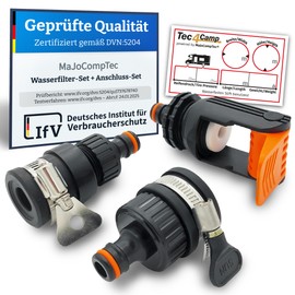 MaJoCompTec® ALLCONNECT Universal Tap Connection Set, Adjustable Water Tap Connection for Outdoor Tap without Thread, Motorhome, Caravan, Boat Adapter Set (Water Thief Set)