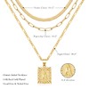 KissYan Gold Layered Necklace Set for Womens, 14K Gold Plated