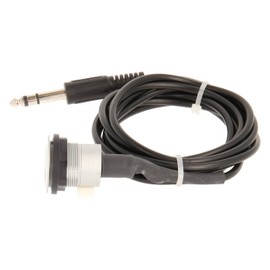 Club 23.001.535 Front, 1 x 6.3 mm Jack Stereo Socket – 6.3 mm Stereo Jack Female Connector 3 Pin and Back 1x Cable Length 200 cm with 6.3 mm Jack Plug, Silver