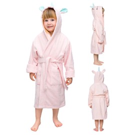 Twinzen Children's Bathrobe Unicorn Boys and Girls 100% Cotton Oeko-Tex®, multicoloured