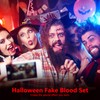 3PCS Halloween Fake Blood SFX Makeup Kit,Realistic Fake Blood for