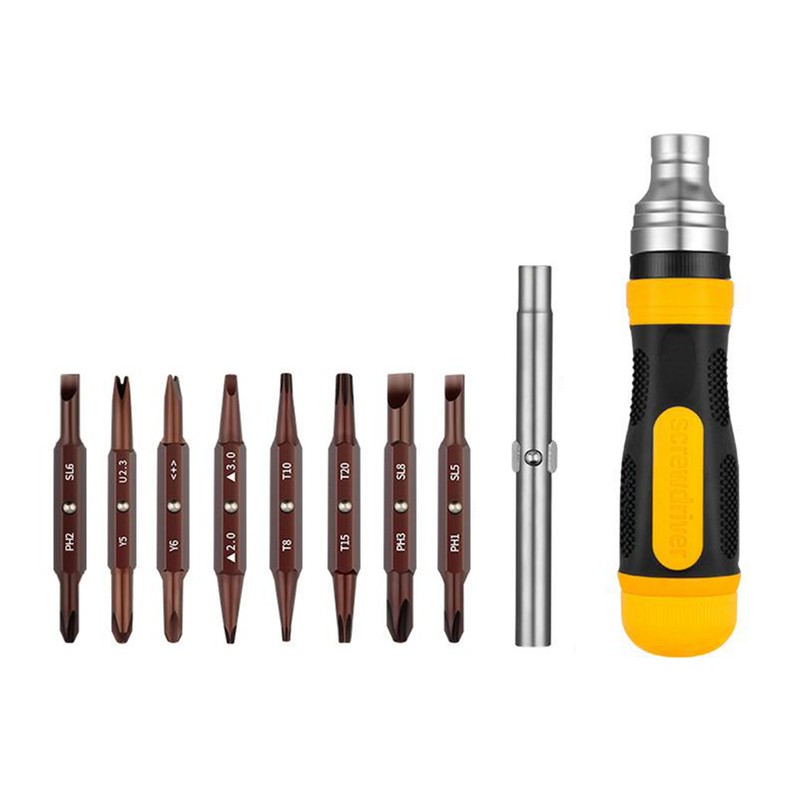 19-in-1 Ratchet Screwdriver Set, Portable Ratcheting Screwdriver Set with Magnetic