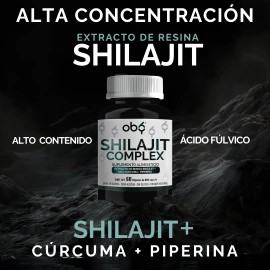 Shilajit Ultra Puro Del Himalaya  Crcuma Y Piperina  Alta Concentracin De cido Flvico  Frmula Avanzada  Vitaminas Hombre Y Mujer  Oby Shilajit...     