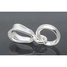 PISilver 925 Sterling Silver Small Bail Split Ring Charm Pendant Clasp Connector Finding - 1 pc