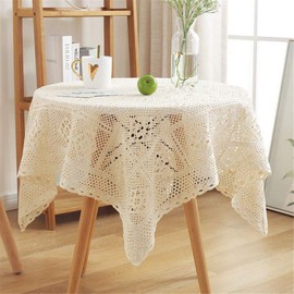 Nother Ampios Square Vintage Lace Crochet Placemats Beige 100x100cm