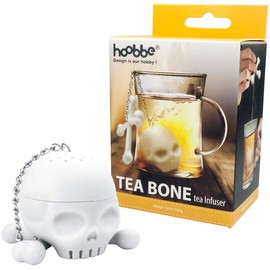 Hoobbe Totenkopf-13215 Tee-Ei Totenkopf, Silikon, Weiß, Standard