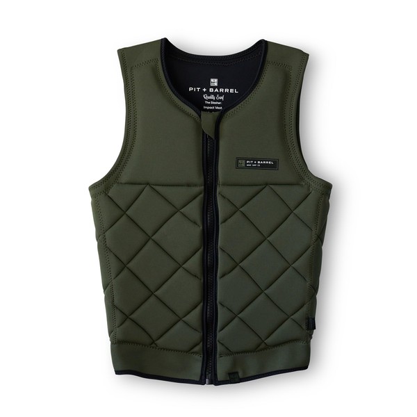 Mens Neoprene Wakesurf Impact Vest for Boating by Pit +